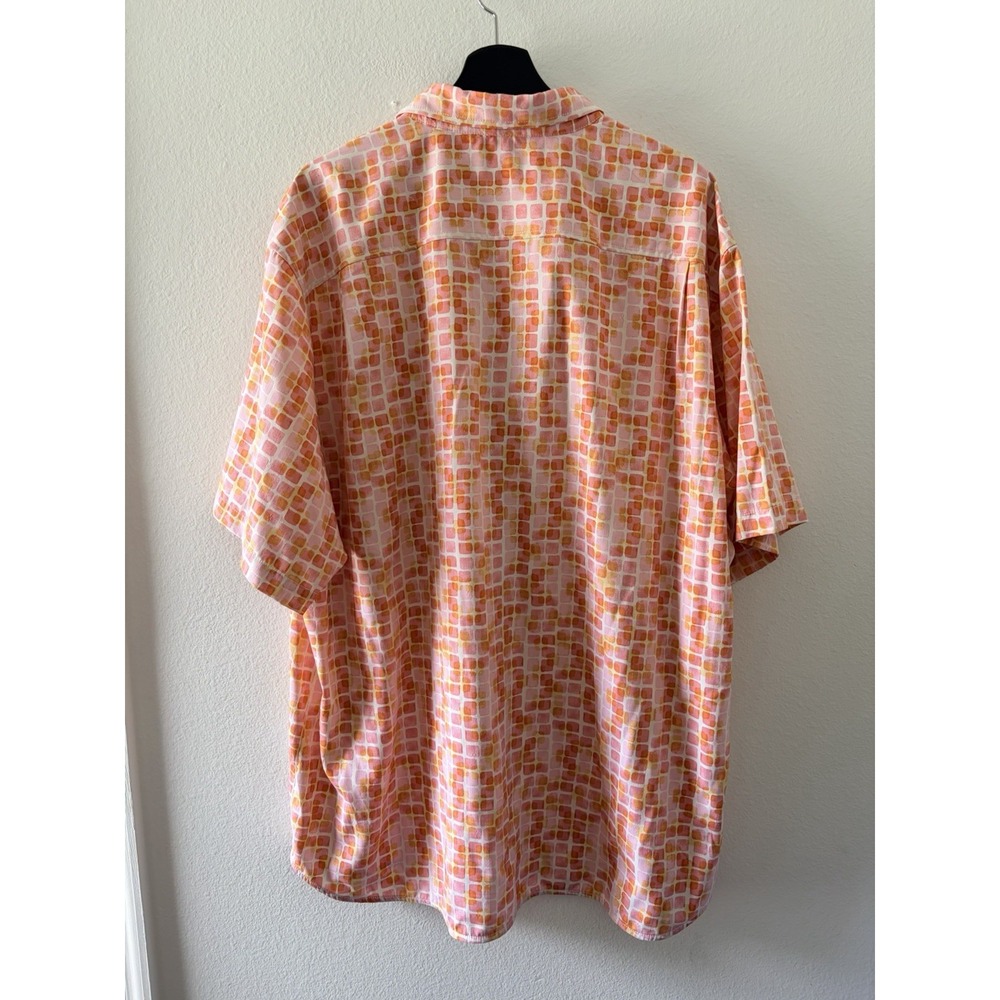 Tommy Bahama Silk Blend Short Sleeve Button Up Shirt Men's Size XXXL Pink Orange - Picture 5 of 6